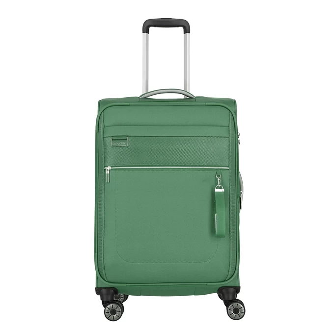 Travelite Miigo 4 Wheel Trolley M Expandable Green 1 Travelite Miigo 4 Wheel Trolley M Expandable Green