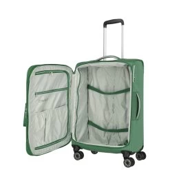 Travelite Miigo 4 Wheel Trolley M Expandable Green 13 Travelite Miigo 4 Wheel Trolley M Expandable Green -Mode Tassen Winkel image 821