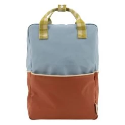 Sticky Lemon Colourblocking Backpack Large Blueberry Willow Brown Pear Green