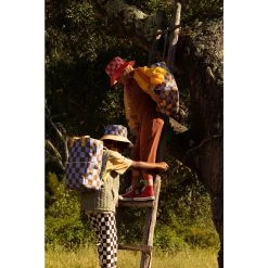 Sticky Lemon Farmhouse Backpack Large Checkerboard Blooming Purple - Soil Green -Mode Tassen Winkel image 8858