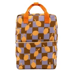 Sticky Lemon Farmhouse Backpack Large Checkerboard Lemons