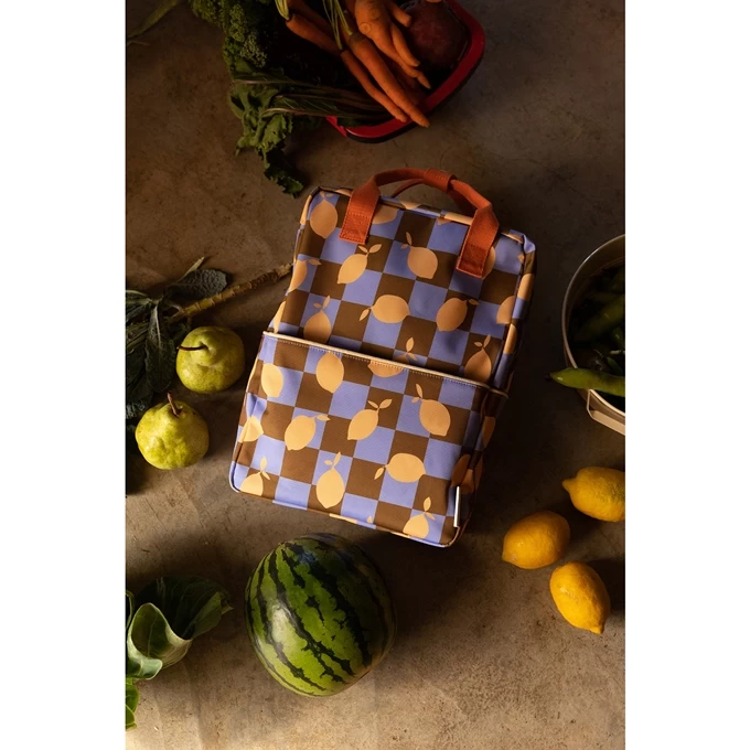 Sticky Lemon Farmhouse Backpack Large Checkerboard Lemons 3 Sticky Lemon Farmhouse Backpack Large Checkerboard Lemons - Image 3