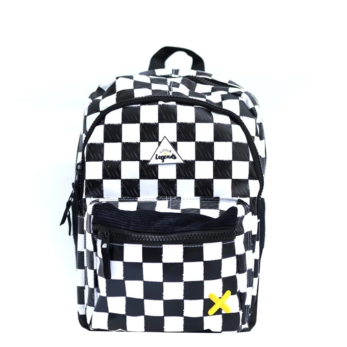 Little Legends Checkerboard Backpack L Zwart/wit 1 Little Legends Checkerboard Backpack L Zwart/wit