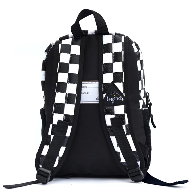 Little Legends Checkerboard Backpack L Zwart/wit 3 Little Legends Checkerboard Backpack L Zwart/wit - Image 3