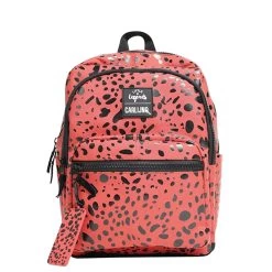 Little Legends X CarlijnQ Spotted Animal Backpack Roestbruin/rood