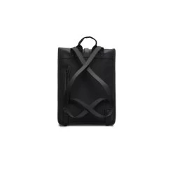 Rains Rolltop Rucksack Mini W3 Black -Mode Tassen Winkel image 9108