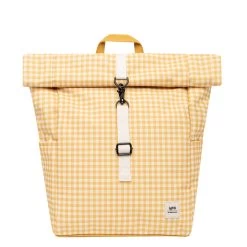Lefrik Roll Mini Backpack Printed Vichy Mustard