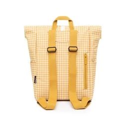 Lefrik Roll Mini Backpack Printed Vichy Mustard -Mode Tassen Winkel image 9176
