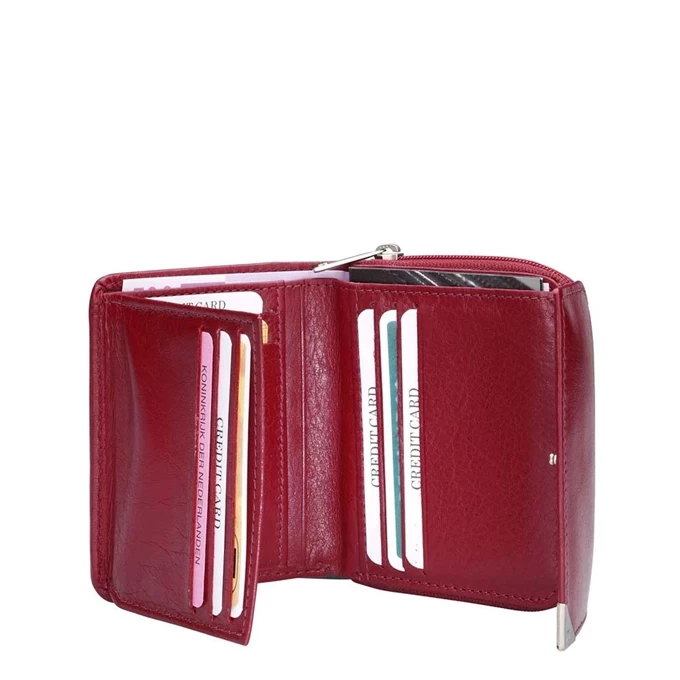 DR Amsterdam Toronto Portemonnee RFID Met Rits Red 2 DR Amsterdam Toronto Portemonnee RFID Met Rits Red - Image 2