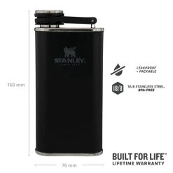 Stanley The Easy-Fill Wide Mouth Flask 0.23L Matte Black Pebble 8 Stanley The Easy-Fill Wide Mouth Flask 0.23L Matte Black Pebble -Mode Tassen Winkel image 9716