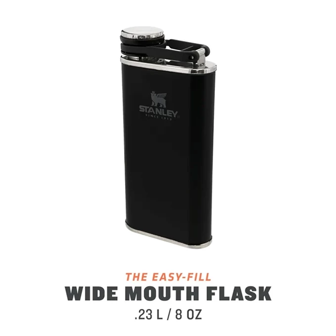 Stanley The Easy-Fill Wide Mouth Flask 0.23L Matte Black Pebble 5 Stanley The Easy-Fill Wide Mouth Flask 0.23L Matte Black Pebble - Image 5