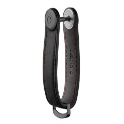 Orbitkey Crazy Horse Leather Key Organiser Obsidian Black/red -Mode Tassen Winkel image 9720